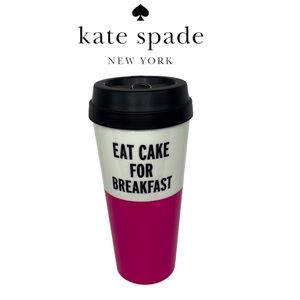 Kate Spade Thermal mug / cup, 16oz, acrylic, pink & black